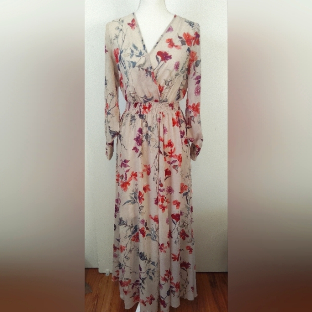 Kate and Lily Floral sheer maxi dress  Size 6